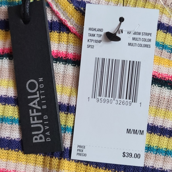 Buffalo David Bitton Ribbed Striped Tank Top & Skirt Set | 2-Piece Knit Outfit - Picture 4 of 6